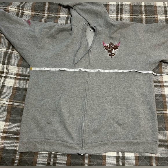 Deals Gap/Tail of the Dragon Gray Zip-Up Hoodie with Graphic - Picture 9 of 9